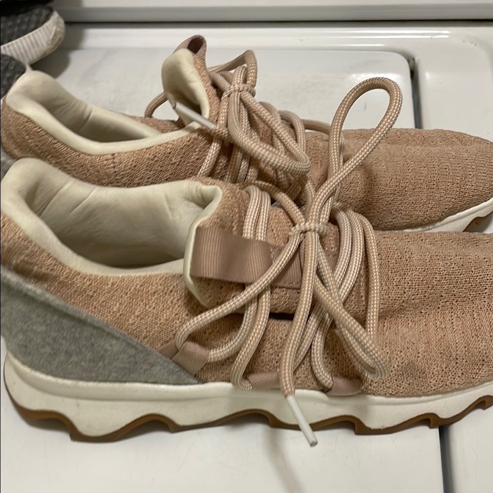 Sorel Tan and Gray Sneakers with Chunky Sole